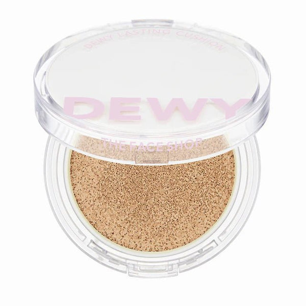 THE FACE SHOP Dewy Lasting Cushion 203 ( Natural beige ) - The Face Shop