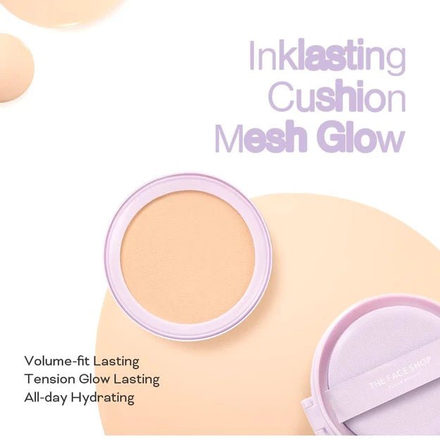 THE FACE SHOP INKLASTING CUSHION MESH GLOW ( REFILL ) - SPF35PA++ - The Face Shop