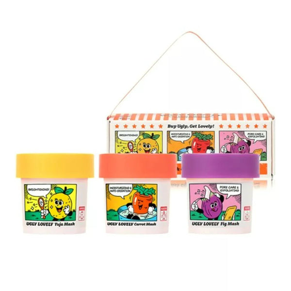 [UGLY LOVELY] Mask Pack Miniature Trial Kit - 1set (30ml x 3pcs) - The Face Shop