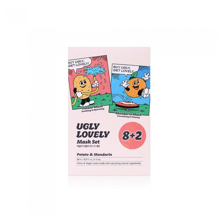 Ugly Lovely Potato & Mandarin Facial Sheet Mask Set (8+2 Pcs) - The Face Shop