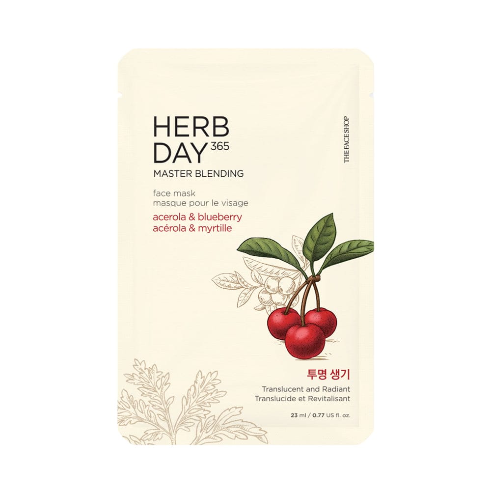 HERB DAY365 MASTER BLENDING FACE MASK ACEROLA & BLUEBERRY - The Face Shop