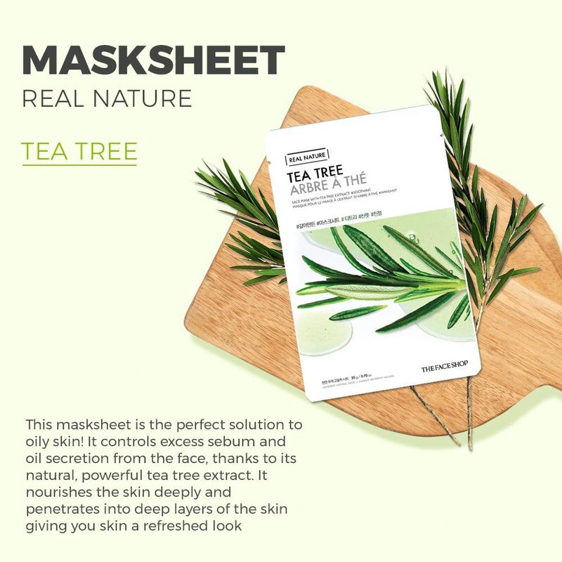 Real Nature Tea Tree Face Mask - The Face Shop - The Face Shop