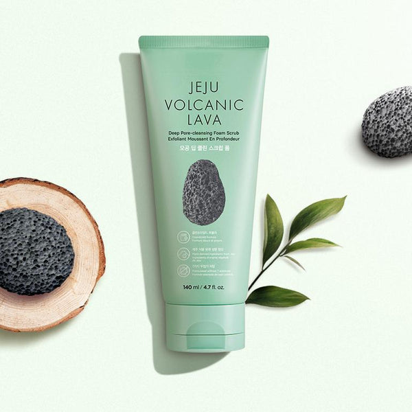 THE FACE SHOP Jeju Volcanic Lava Deep Power Cleanser Foam - The Face Shop