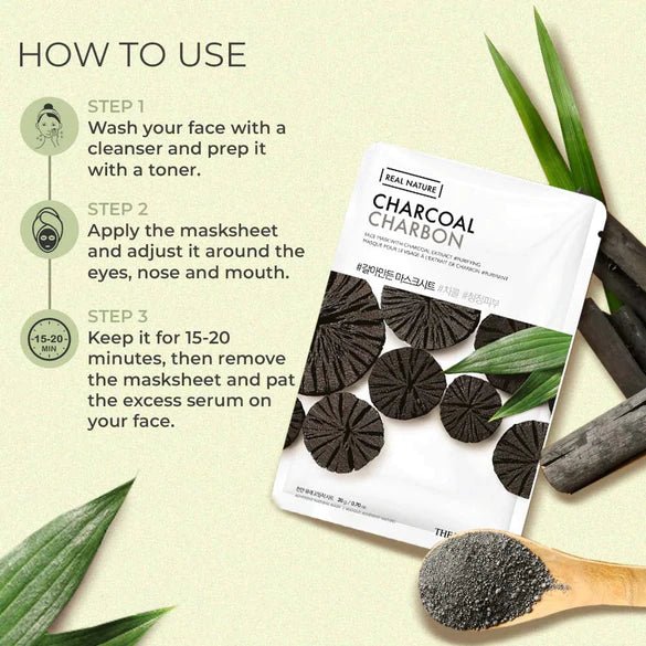 THE FACE SHOP Real Nature Black Charcoal Mask - The Face Shop