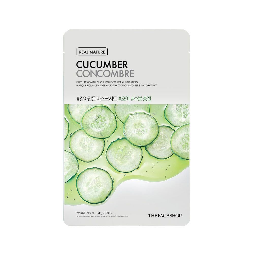 THEFACESHOP REAL NATURE CUCUMBER FACE MASK - The Face Shop